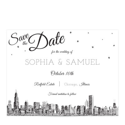 Chicago Skyline Save the Date