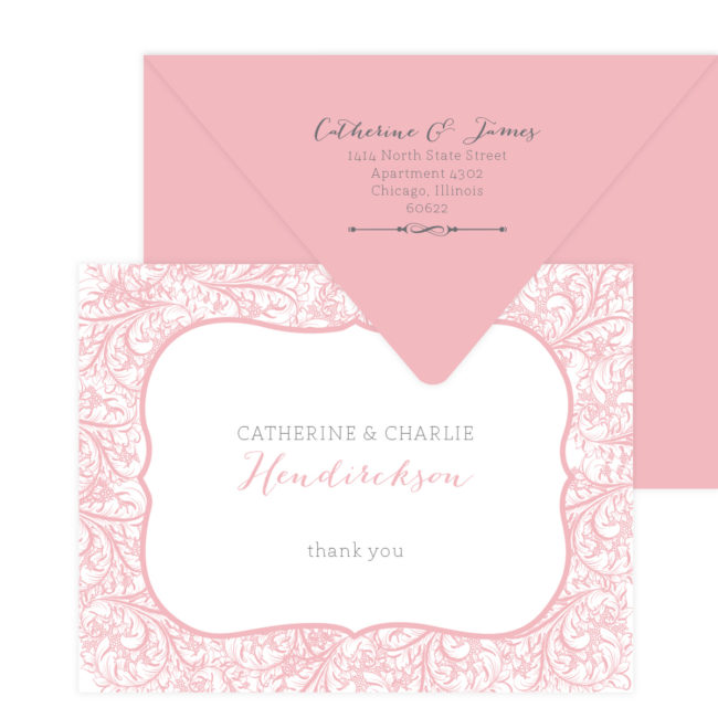 Pink Thank You Cards