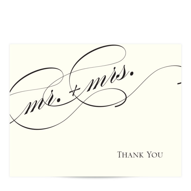 mr and mrs thank you cards