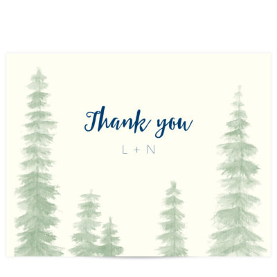 trees thank you cards