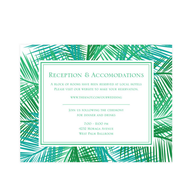 Palm Tree Wedding invitation
