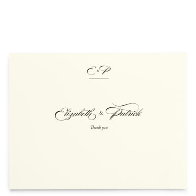 Elegant Nuptials Wedding Thank You Cards