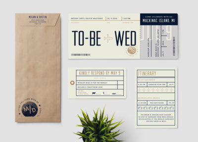 Boarding Pass to Wed - Main Invitation