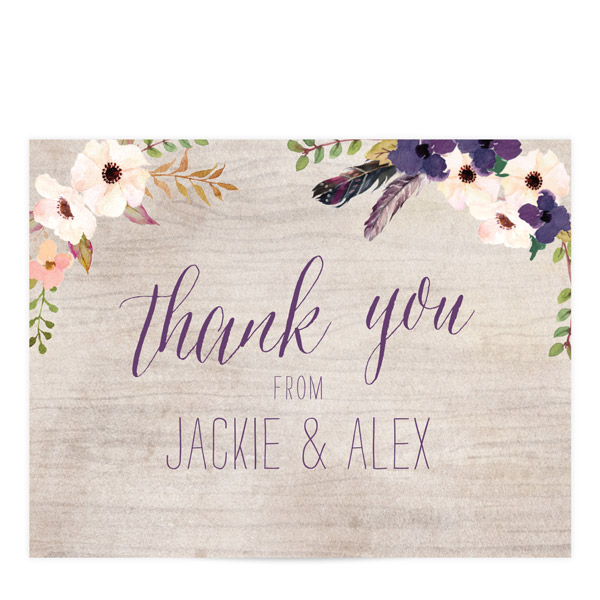 Rustic Floral Thank You Cards