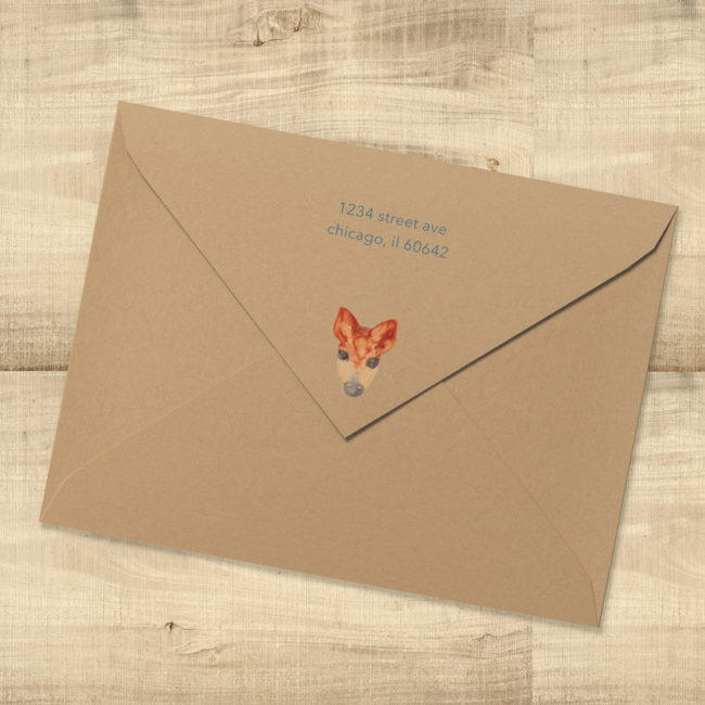 Woodland Animals Thank You Cards - address printing