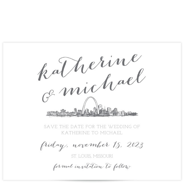 Gray and White Save the Date