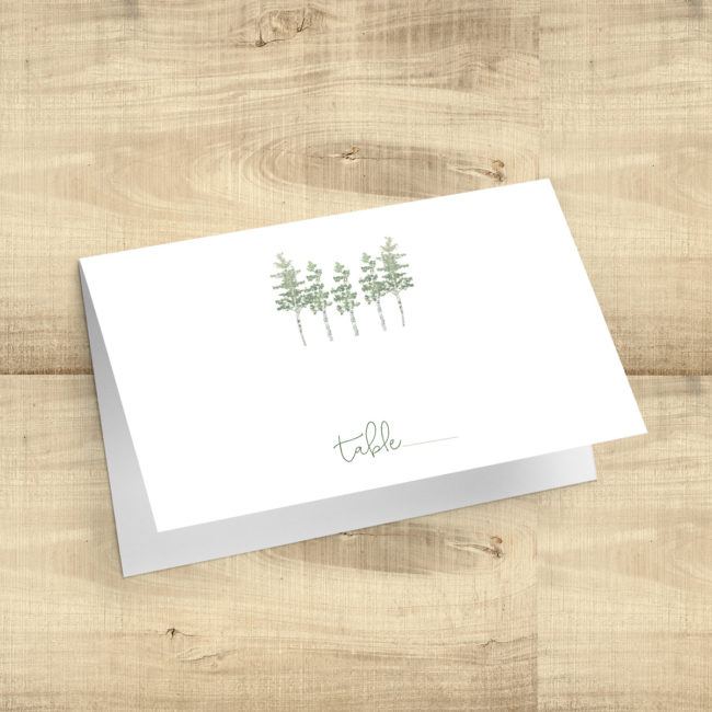 Aspen Trees Blank Place Cards
