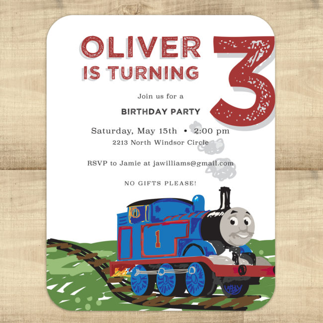 Thomas & Friends Birthday Invitations