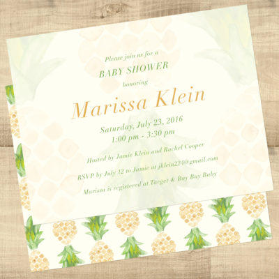 Pineapple Baby Shower Invitation