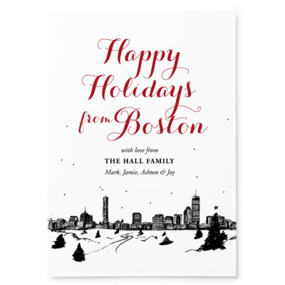 Snowy Skyline Holiday Card | Pixie Paper Co.