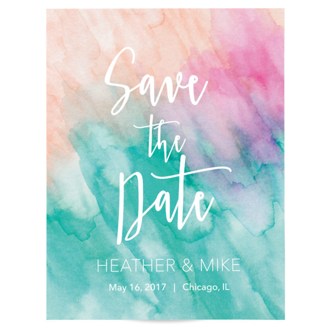 Watercolor Beach Save the Date