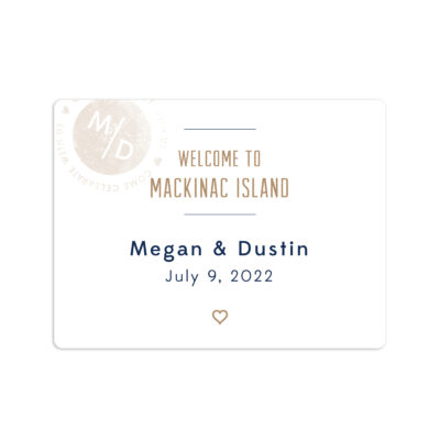 Boarding Pass to Wed Welcome Sticker 4x3"