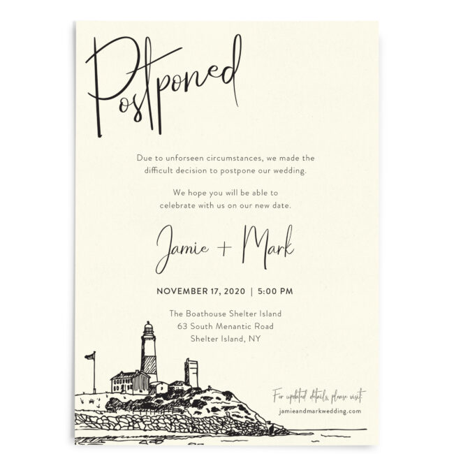 Postponed Printed Invitations